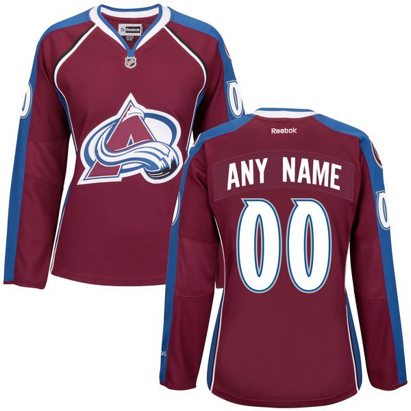 Women Colorado Avalanche Maroon Premier Home Custom NHL Jersey->customized nhl jersey->Custom Jersey